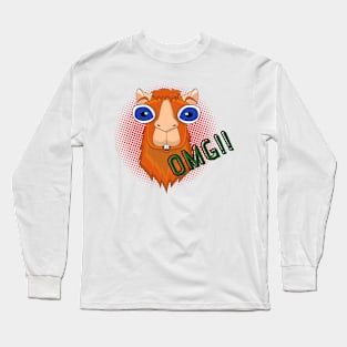 OMG Llama Art Long Sleeve T-Shirt